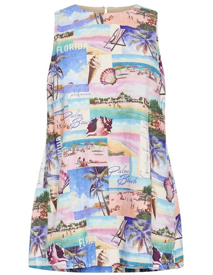 Aimee Print Mini Dress in Sunset Pink image 3