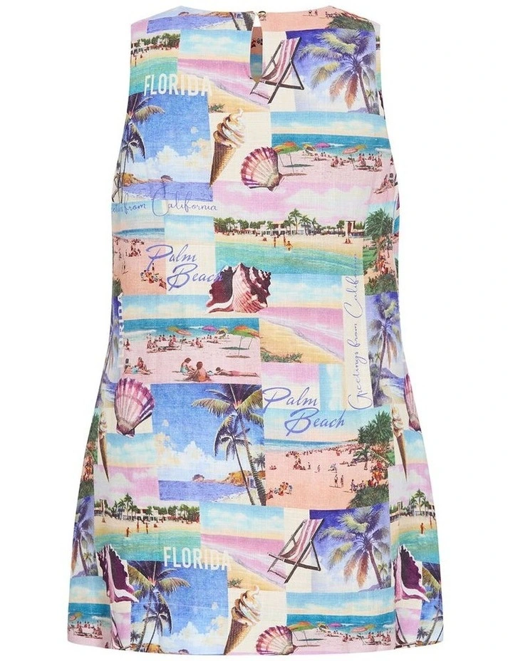 Aimee Print Mini Dress in Sunset Pink image 4