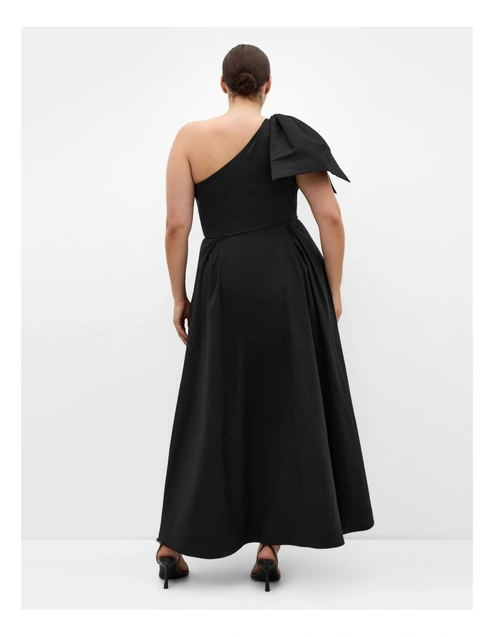 Captivate One Shoulder Maxi Dress in Black image 2