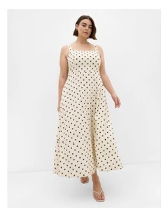 Collins Spot Print Maxi Dress in Cream