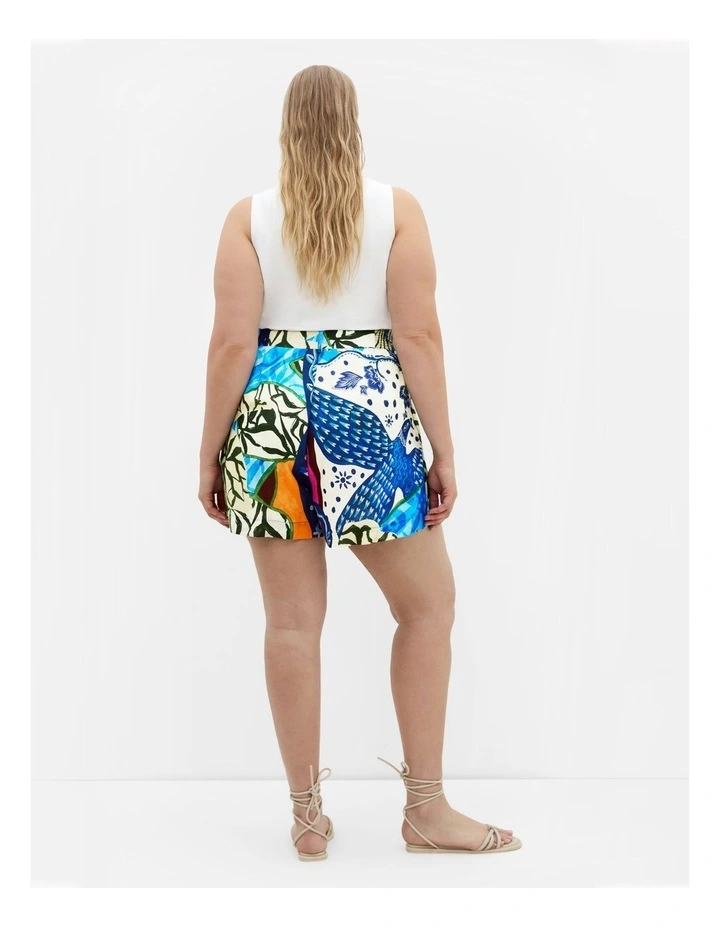 Bella Print Short in Blue image 2