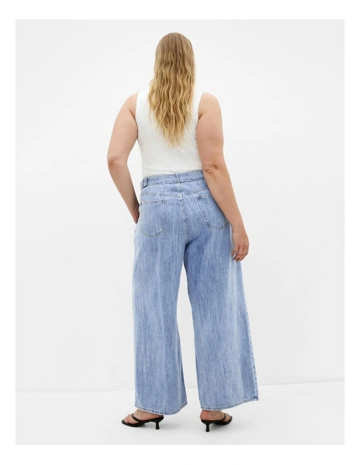 Belted Bria Jean in Light Denim image 2