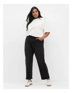 Harley Fit Dani Straight Leg Jean in Black Wash