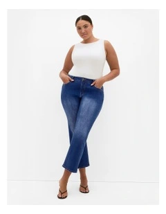 Harley Fit Dani Straight Leg Jean in Mid Wash