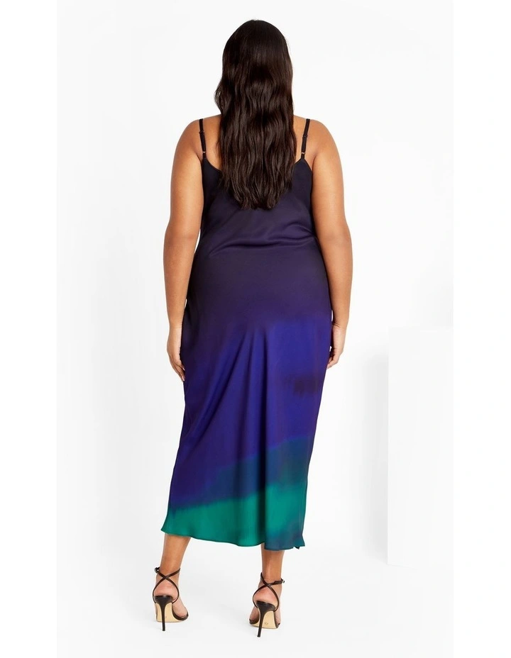 Ombre Cowl Dress in Blue image 2