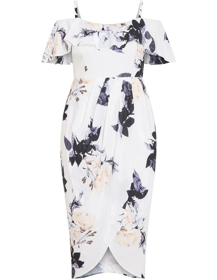 Floral R Dress in Cream image 3