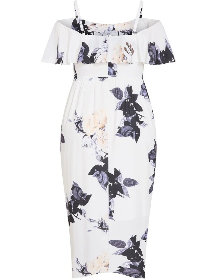 Floral R Dress in Cream image 4
