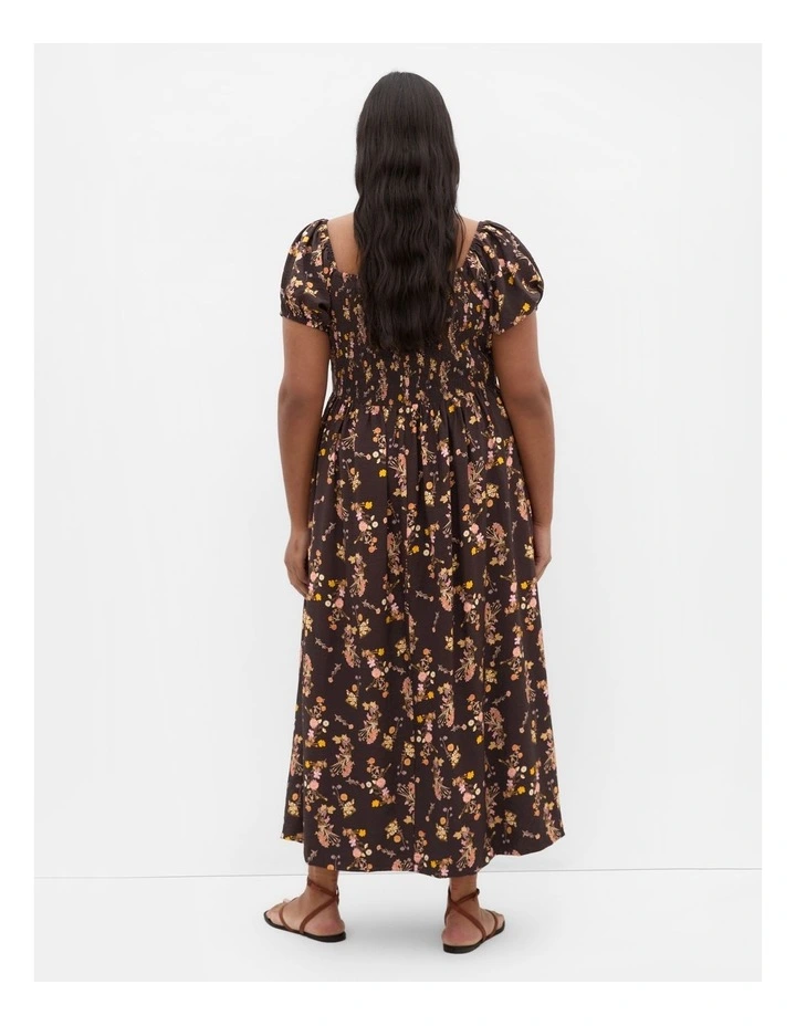 Abbigail Print Maxi Dress in Cocoa Bloom image 2