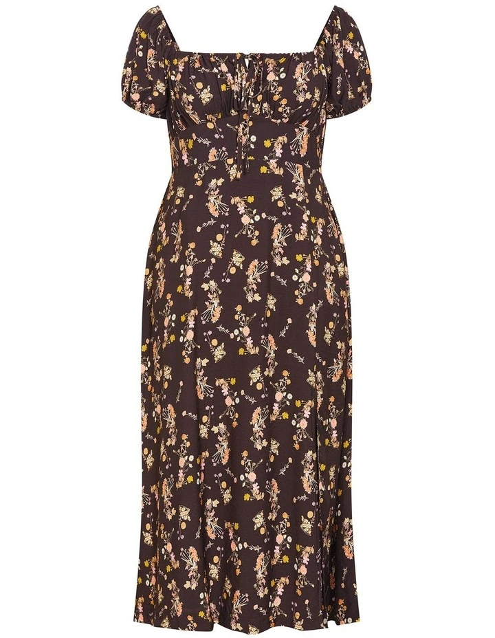 Abbigail Print Maxi Dress in Cocoa Bloom image 3