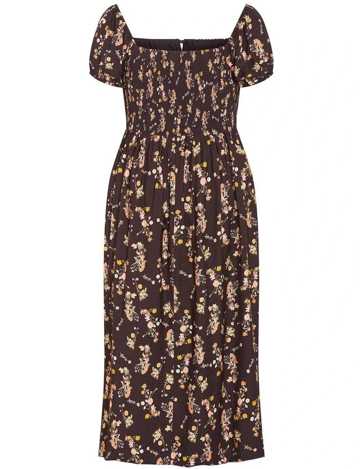 Abbigail Print Maxi Dress in Cocoa Bloom image 4