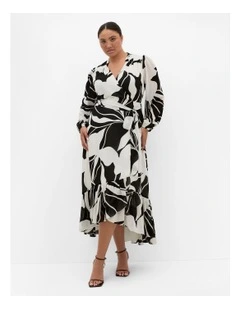 Enthral Me Print Maxi Dress in Ivory