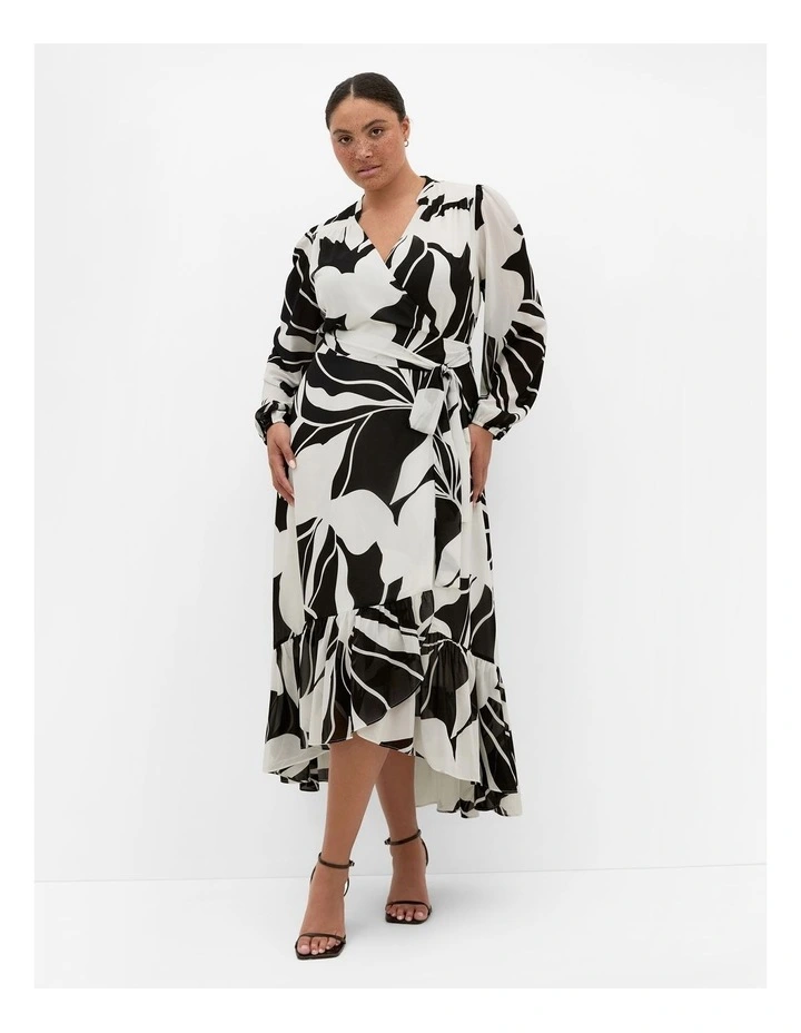 Enthral Me Print Maxi Dress in Ivory image 1