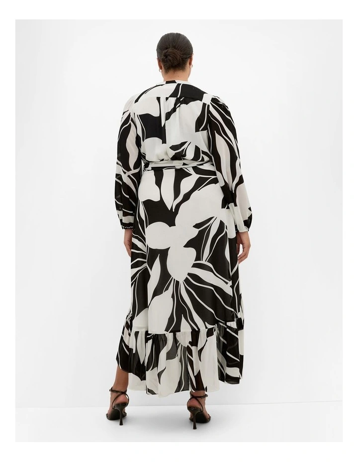 Enthral Me Print Maxi Dress in Ivory image 2