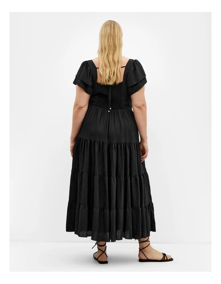 Leo Tier Maxi Dress in Black image 2