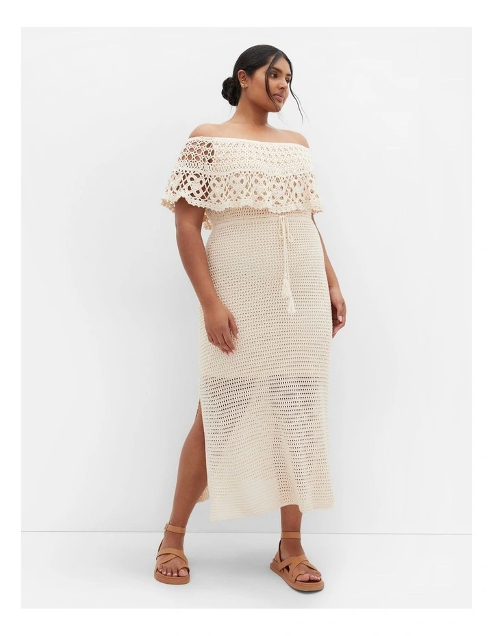 Callie Crochet Dress in naturaN image 2