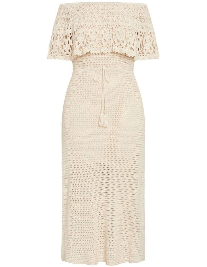 Callie Crochet Dress in naturaN image 3
