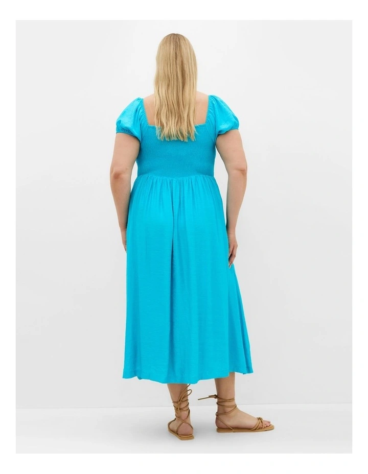 Abbigail Split Midi Dress in Azure image 2