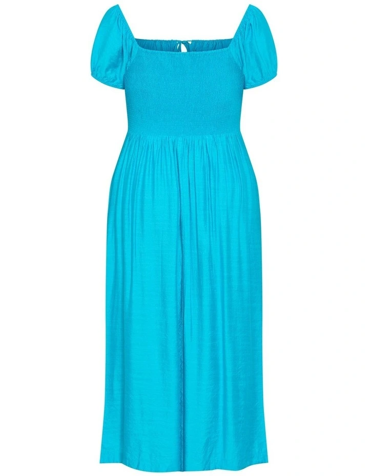 Abbigail Split Midi Dress in Azure image 4