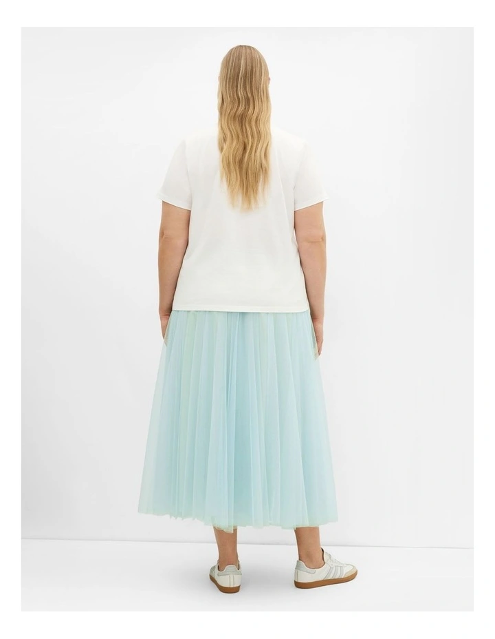 Cecelia Tulle Midi Skirt in Mint image 2