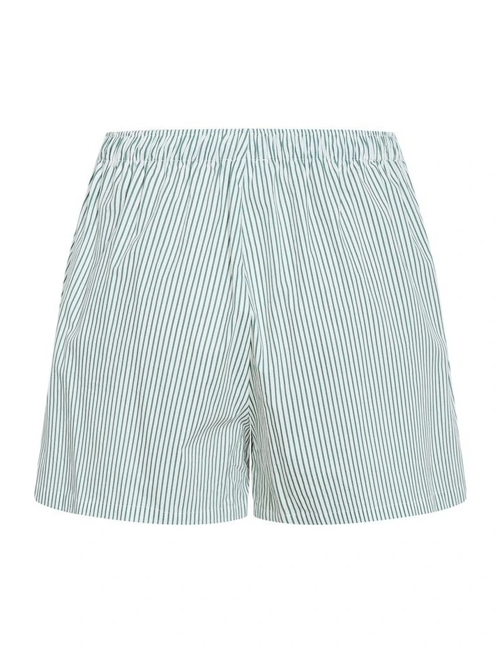 Cora Stripe Cotton Short in Sage image 4