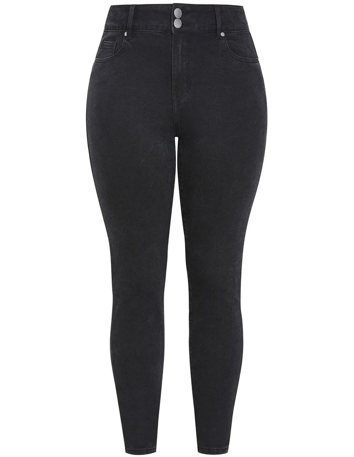Harley Fit Clara Skinny Jean in Black Wash image 3