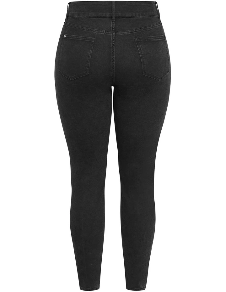 Harley Fit Clara Skinny Jean in Black Wash image 4