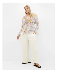 Sweet Nothings Frill Top in Grey