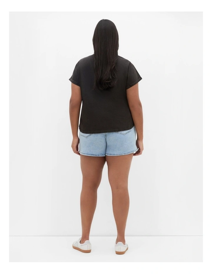 Lily Tee in Black Acid Wash image 2