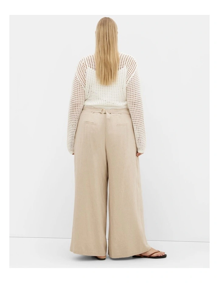 Crochet Tie Front Cover Up in Ivory image 2