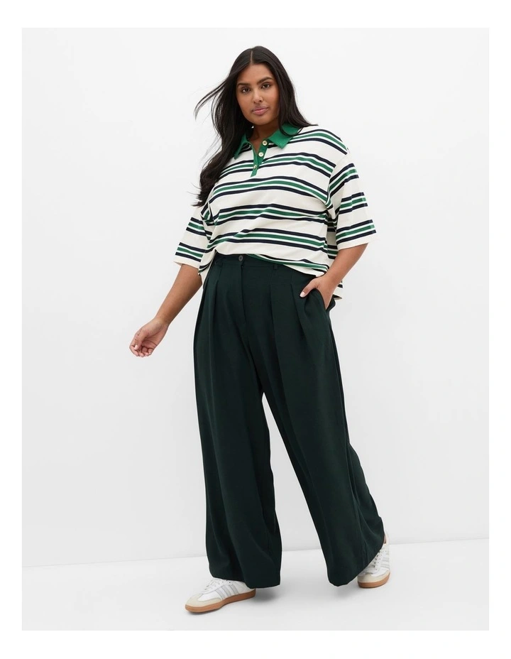 Rugby Polo Oversized Tee in Ivory image 1