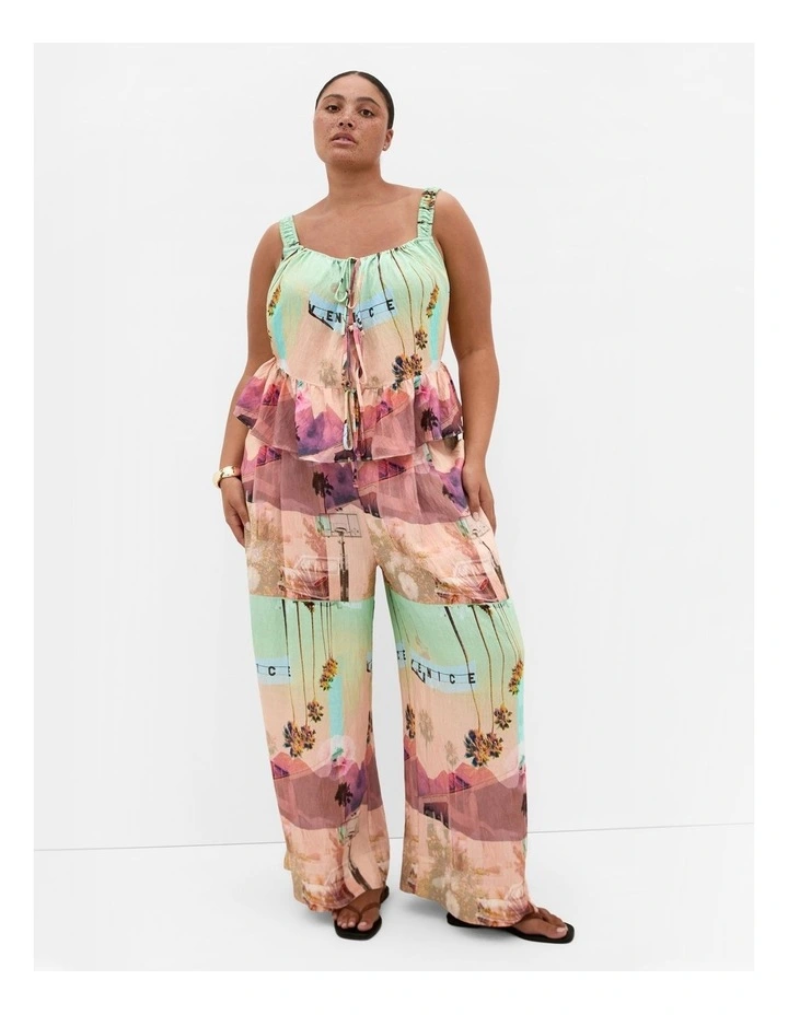 Capria Venice Print Top in Multi image 1