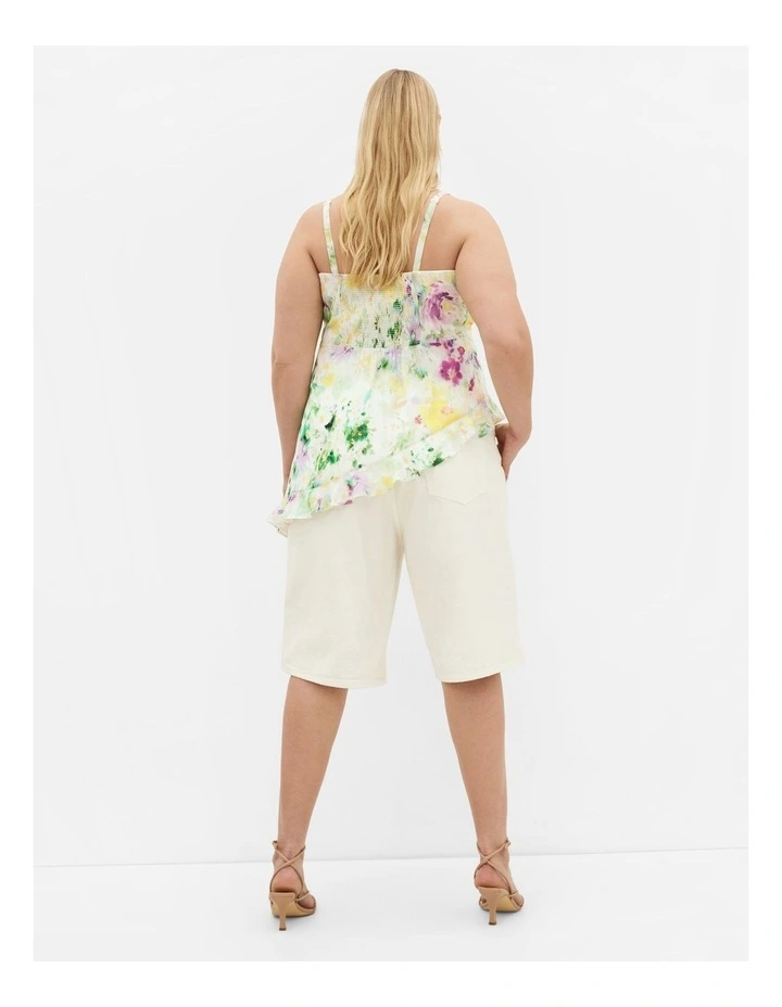 Skai Spring Print Top in Light Lime image 2