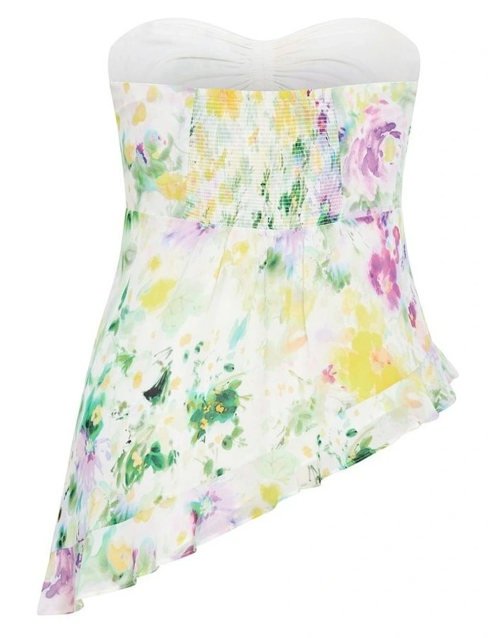 Skai Spring Print Top in Light Lime image 4