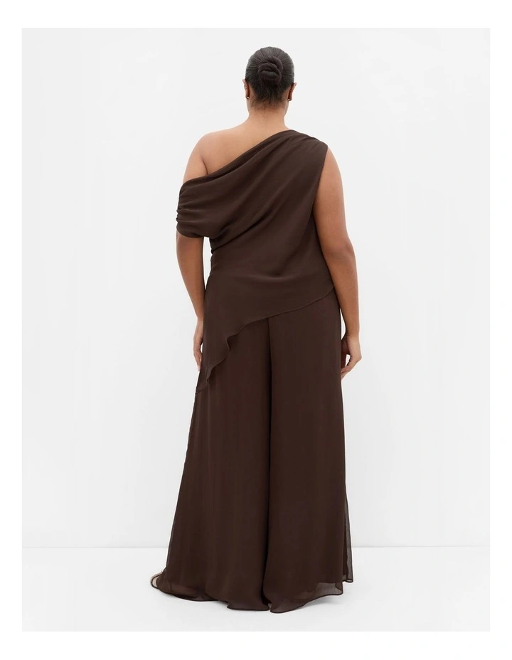 Skyla Off Shoulder Top in Chocolate image 2