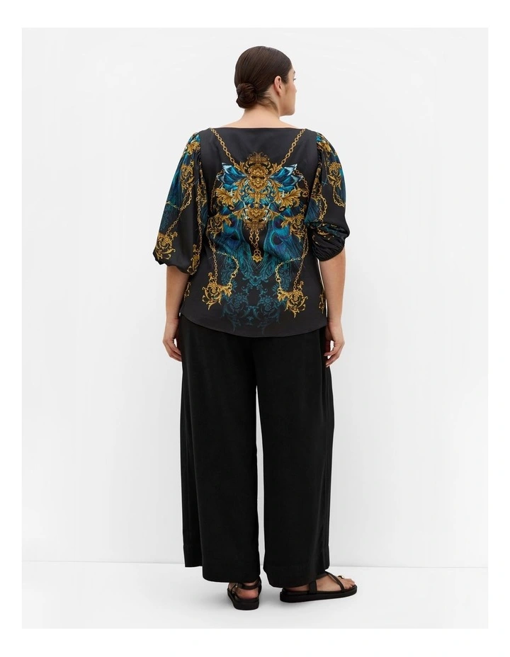 Ivanna Print Top in Lavish image 2