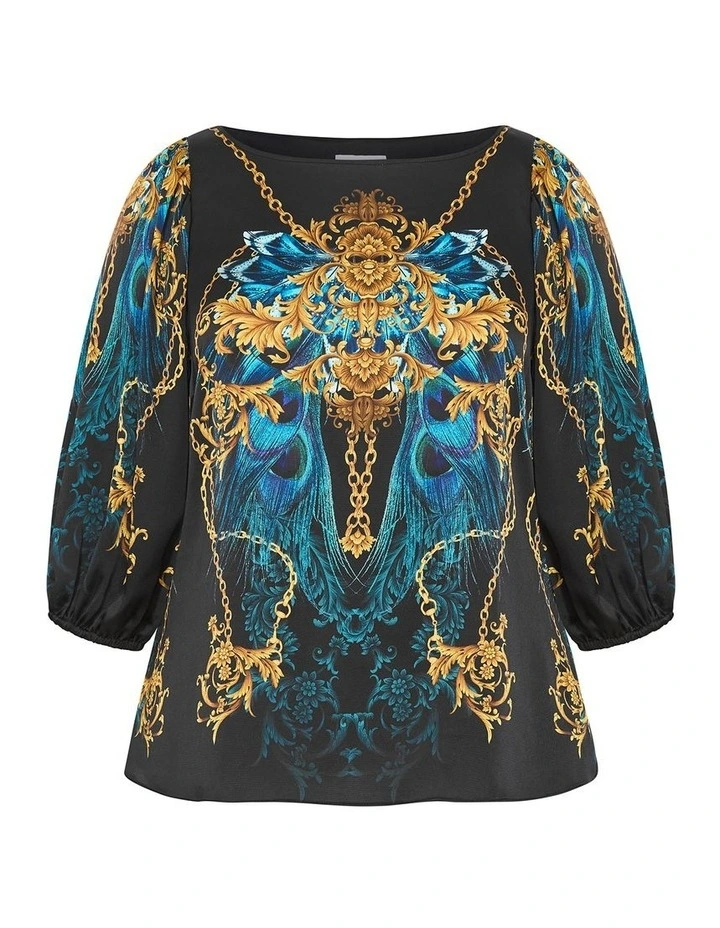 Ivanna Print Top in Lavish image 3
