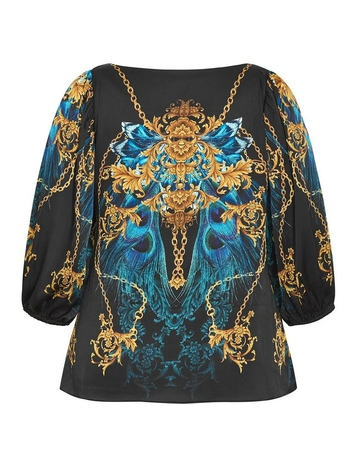 Ivanna Print Top in Lavish image 4