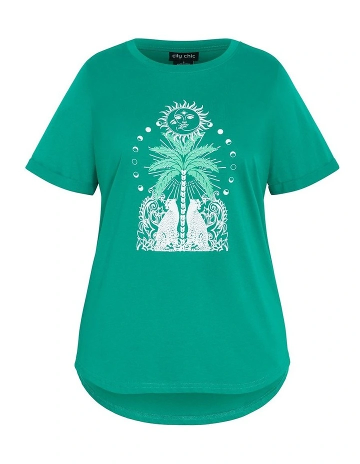 On Vacation Tee in Green image 3