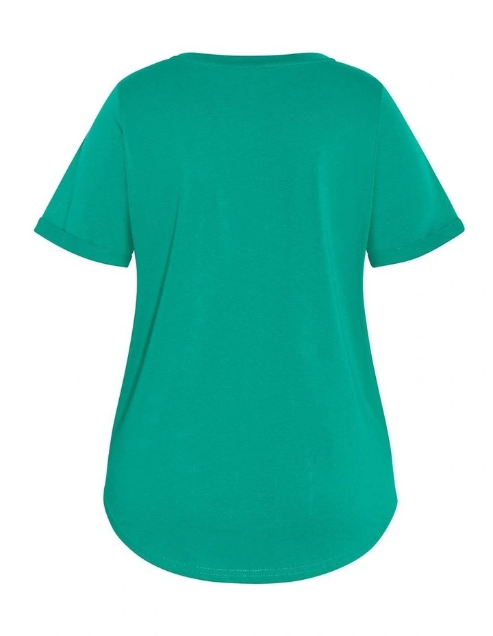 On Vacation Tee in Green image 4