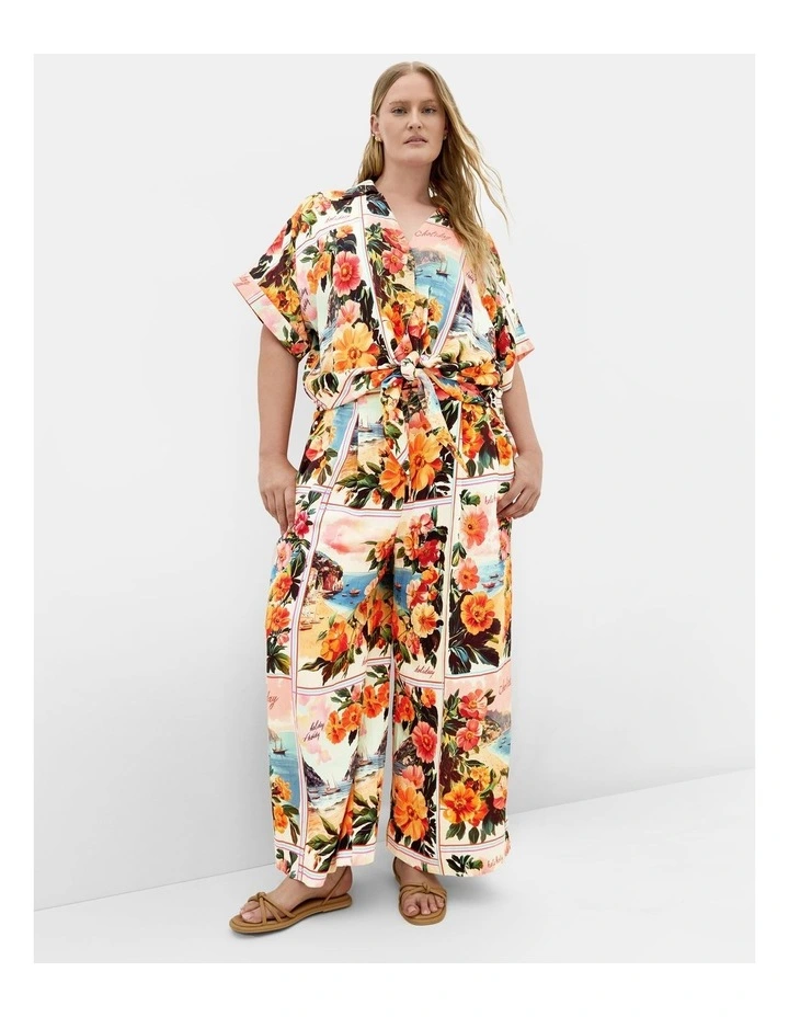 Aloha Print Postcard Shirt in Multi image 1