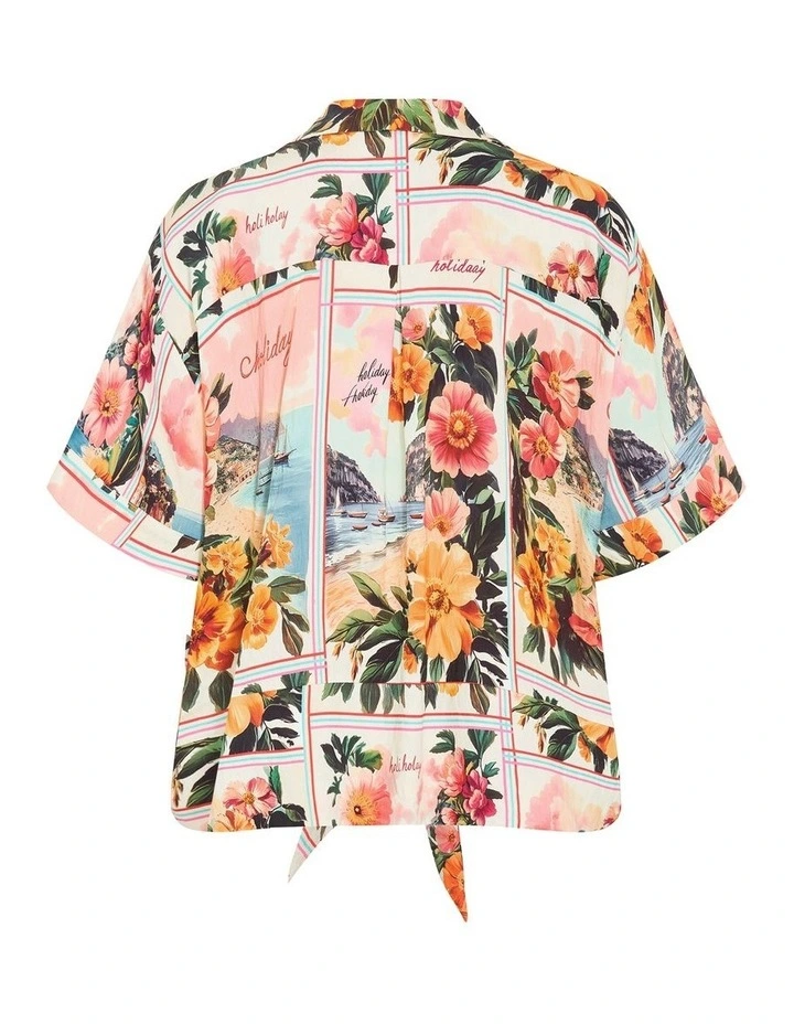 Aloha Print Postcard Shirt in Multi image 4