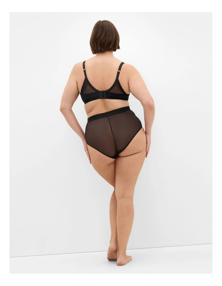 Signature Mesh T-shirt Bra in black image 2