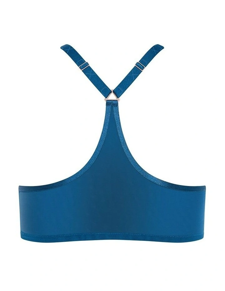 Signature Mesh Plunge Underwire Bra in Posiedon image 4