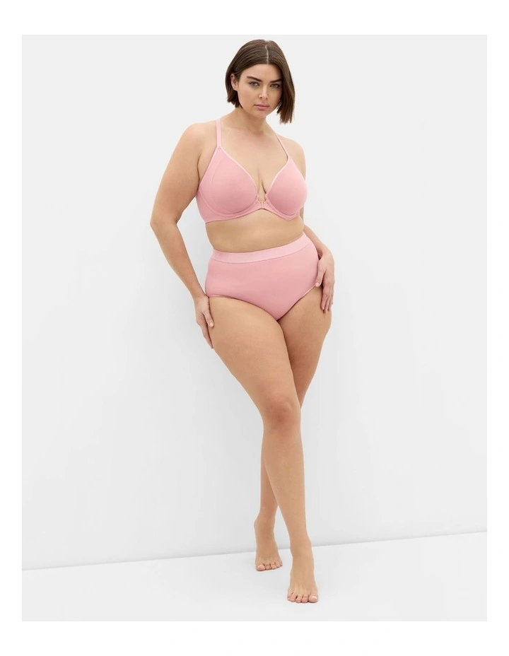 Signature Mesh Plunge Underwire Bra in Vintage Rose image 1