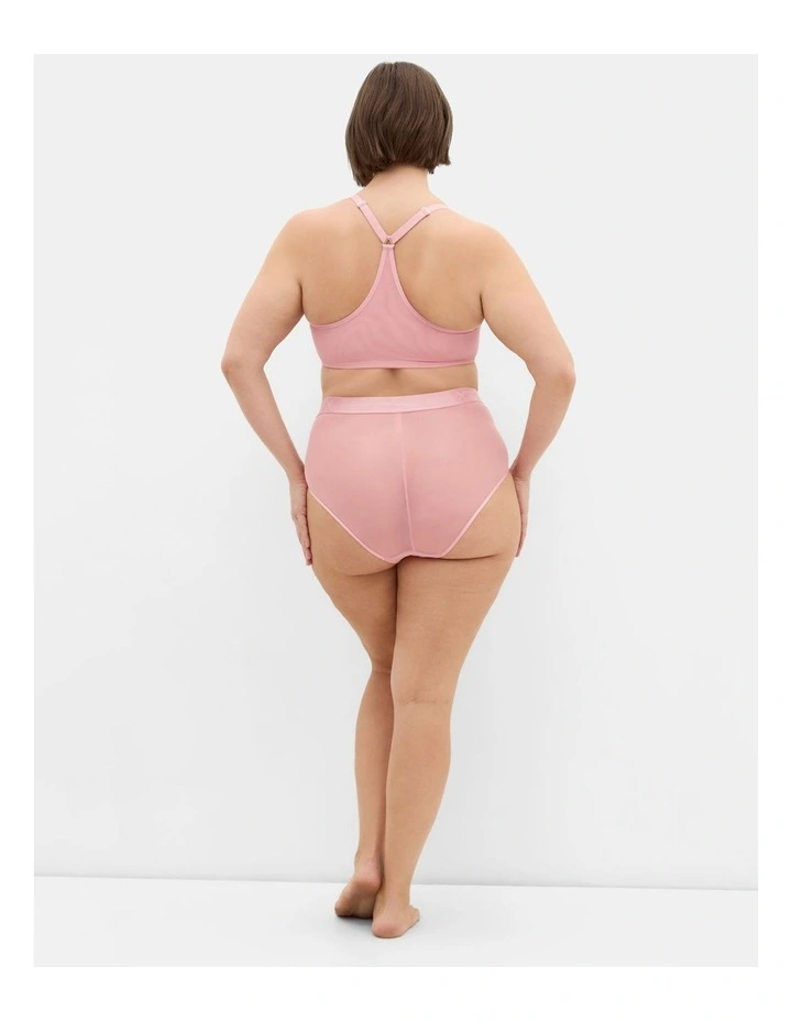 Signature Mesh Plunge Underwire Bra in Vintage Rose image 2