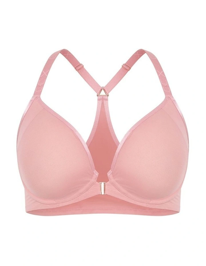 Signature Mesh Plunge Underwire Bra in Vintage Rose image 3
