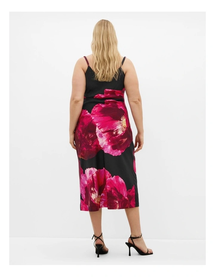Mariana Print Dress in Magenta Fl image 2