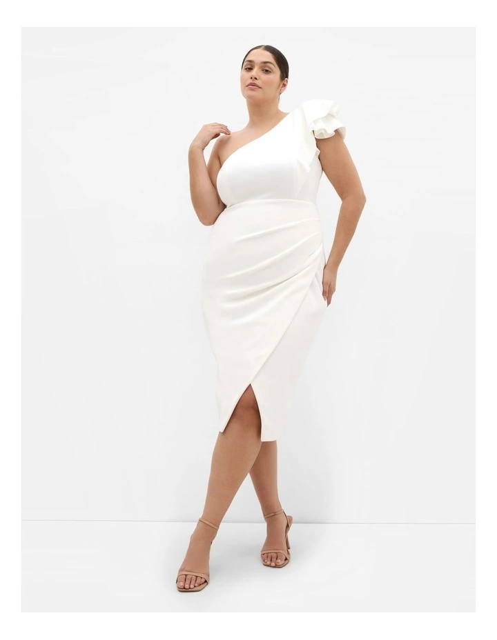 Milani One Shoulder Dress in Ivory image 1