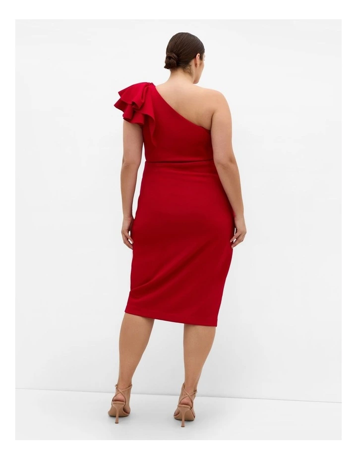 Milani One Shoulder Dress in Love Red image 2