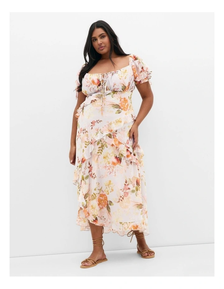 Shayla Print Maxi Dress in Dove image 1